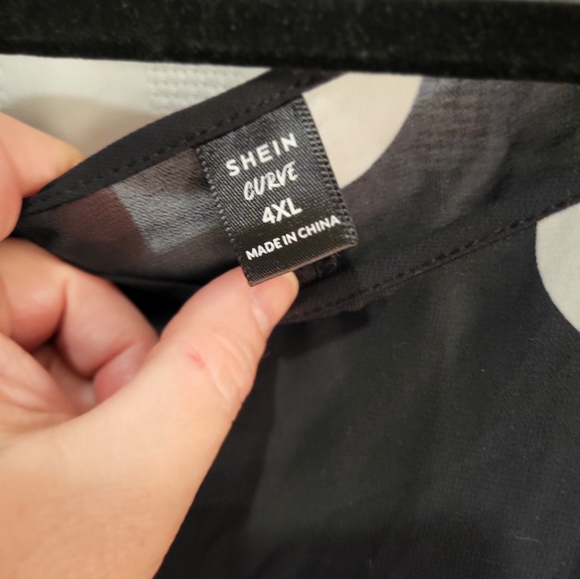 Shein sheer printed front blouse - Picture 3 of 3